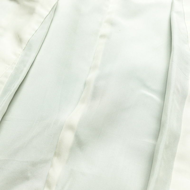 色無地 一つ紋付き 正絹 花柄 袷仕立て 身丈159.5cm 裄丈68cm リサイクル着物 着物 お茶会 シンプル 菊 緑・うぐいす色_画像21