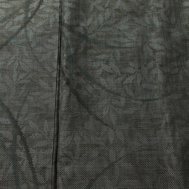 本場大島紬 大島紬 都喜ヱ門 良品 純泥染 正絹 木の葉・植物柄 袷仕立て 身丈160cm 裄丈64cm リサイクル着物 一部しつけ糸付き 着物 モダン 洒落 茶_画像6