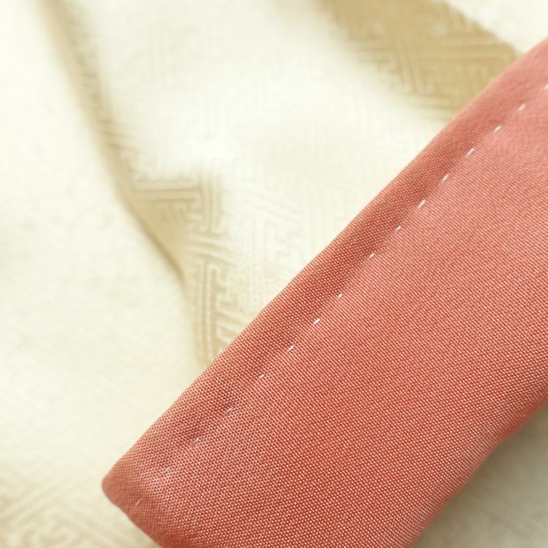 訪問着 絞り 綸子 一つ紋付き 正絹 古典柄 袷仕立て 身丈162.5cm 裄丈66cm リサイクル着物 着物 箔 入学式 卒業式 七五三 お宮参り フォーマル 上品 扇子 クリーム_画像15