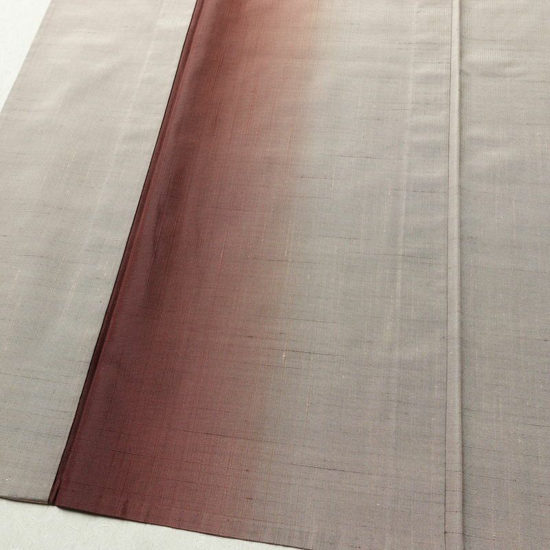単衣 紬 紬着物 正絹 単衣仕立て 身丈158.5cm 裄丈66.5cm リサイクル着物 着物 薄物 モダン シンプル おしゃれ グラデーション 粋 茶_画像4