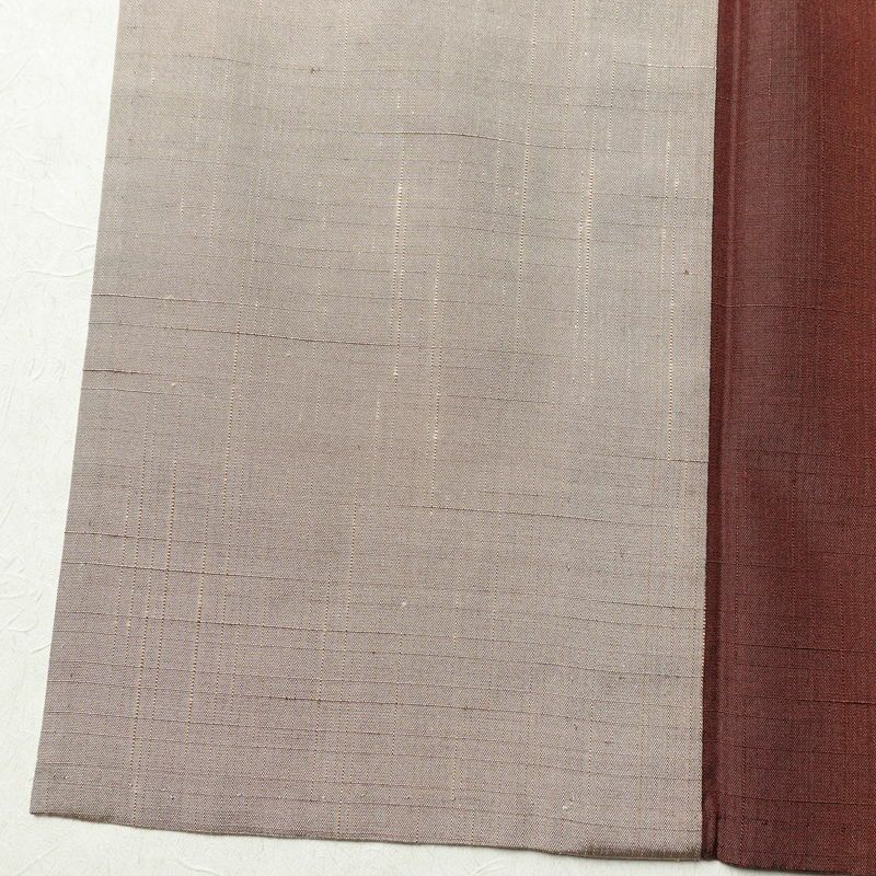 単衣 紬 紬着物 正絹 単衣仕立て 身丈158.5cm 裄丈66.5cm リサイクル着物 着物 薄物 モダン シンプル おしゃれ グラデーション 粋 茶_画像10