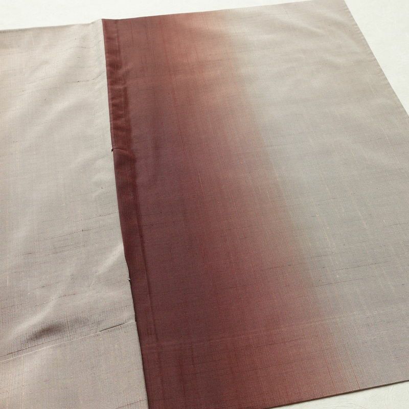 単衣 紬 紬着物 正絹 単衣仕立て 身丈158.5cm 裄丈66.5cm リサイクル着物 着物 薄物 モダン シンプル おしゃれ グラデーション 粋 茶_画像15