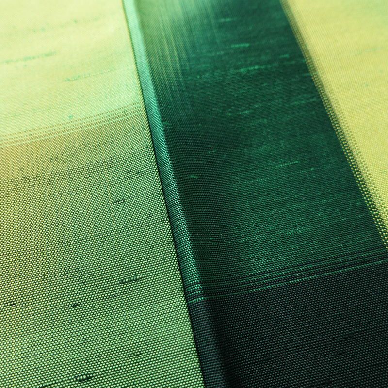 紬 正絹 チェック・格子柄 袷仕立て 身丈155cm 裄丈63cm リサイクル着物 着物 つむぎ モダン 緑・うぐいす色_画像11