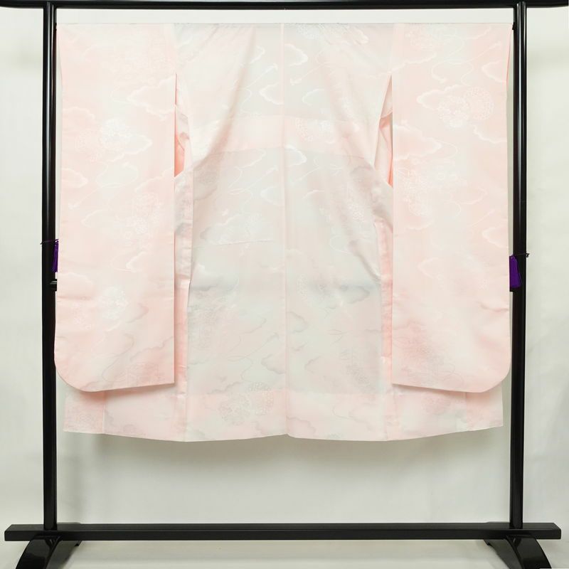 長襦袢 振袖用 ポリエステル 古典柄 袖無双・胴抜き 身丈131.5cm 裄丈67.5cm 成人式 二十歳 二十歳の集い フォーマル ピンク_画像1