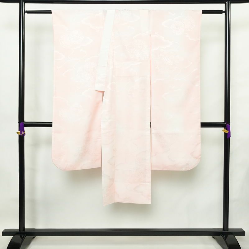 長襦袢 振袖用 ポリエステル 古典柄 袖無双・胴抜き 身丈131.5cm 裄丈67.5cm 成人式 二十歳 二十歳の集い フォーマル ピンク_画像2