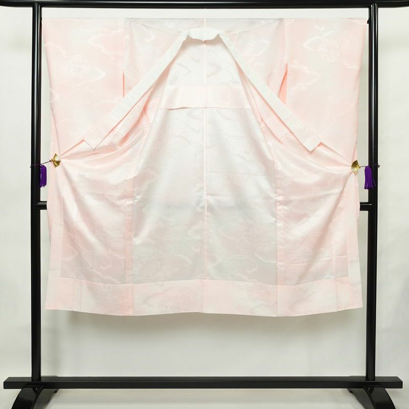 長襦袢 振袖用 ポリエステル 古典柄 袖無双・胴抜き 身丈131.5cm 裄丈67.5cm 成人式 二十歳 二十歳の集い フォーマル ピンク_画像3