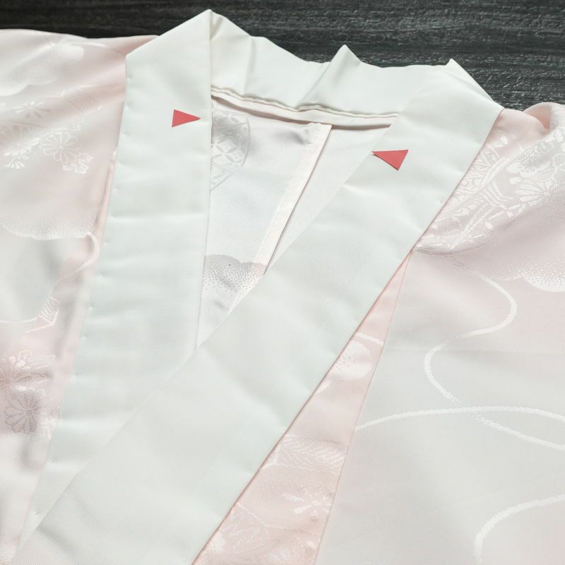 長襦袢 振袖用 ポリエステル 古典柄 袖無双・胴抜き 身丈131.5cm 裄丈67.5cm 成人式 二十歳 二十歳の集い フォーマル ピンク_画像15