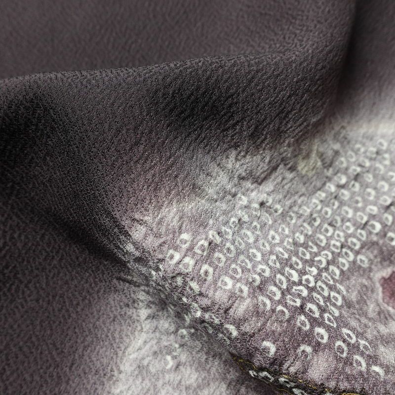 付け下げ 付下訪問着 良品 落款入り 金駒刺繍 縮緬 トールサイズ 正絹 古典柄 袷仕立て 身丈175cm 裄丈70cm リサイクル着物 着物 金彩 入学式 卒業式 七五三 パーティー フォーマル おしゃれ 紫・藤色_画像21