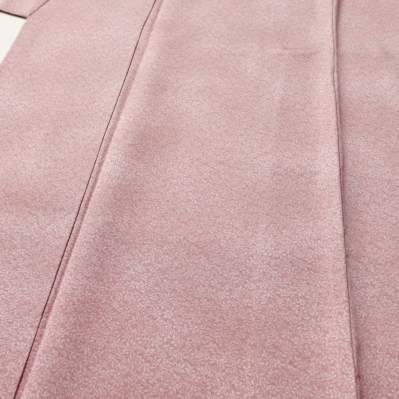 小紋 美品 総柄 正絹 木の葉・植物柄 袷仕立て 身丈160cm 裄丈62.5cm 着物 くすみピンク 普段着 街着 リサイクル着物 ぼかし ピンク_画像5