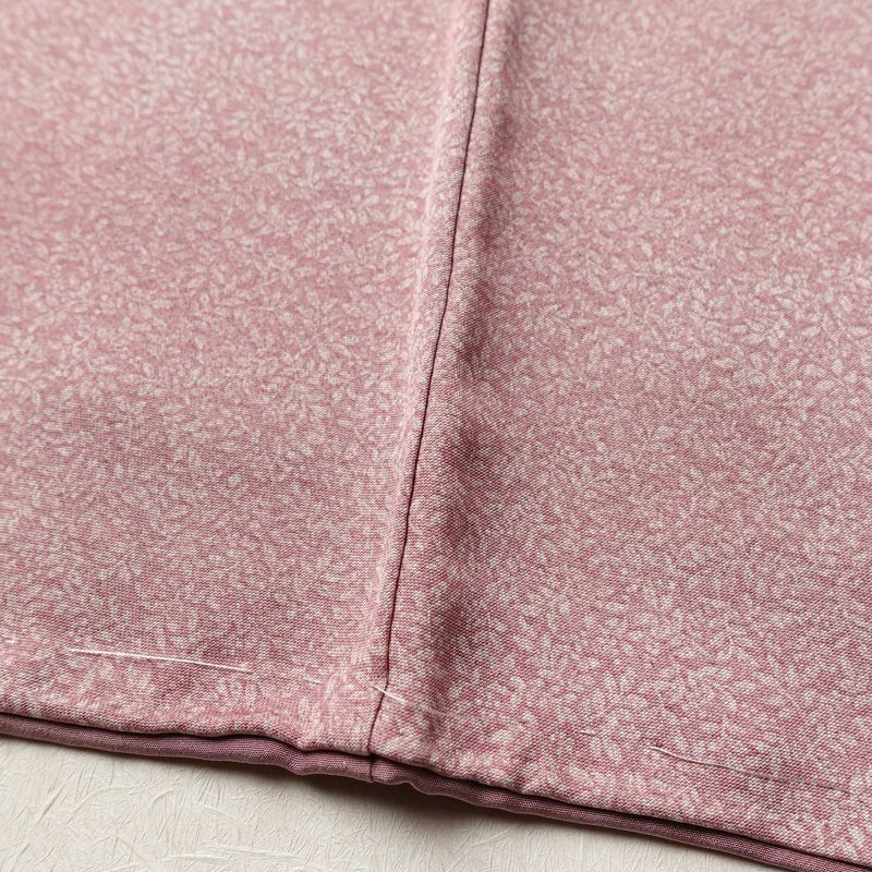 小紋 美品 総柄 正絹 木の葉・植物柄 袷仕立て 身丈160cm 裄丈62.5cm 着物 くすみピンク 普段着 街着 リサイクル着物 ぼかし ピンク_画像11