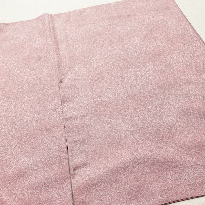 小紋 美品 総柄 正絹 木の葉・植物柄 袷仕立て 身丈160cm 裄丈62.5cm 着物 くすみピンク 普段着 街着 リサイクル着物 ぼかし ピンク_画像13