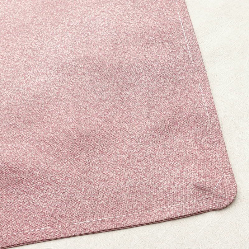 小紋 美品 総柄 正絹 木の葉・植物柄 袷仕立て 身丈160cm 裄丈62.5cm 着物 くすみピンク 普段着 街着 リサイクル着物 ぼかし ピンク_画像15