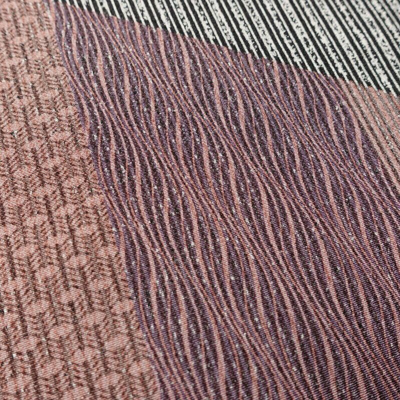 付け下げ 良品 縮緬 正絹 縞柄・線柄 袷仕立て 身丈163.5cm 裄丈67.5cm フォーマル パーティー モダン 粋 洒落 細縞 着物 黒_画像8