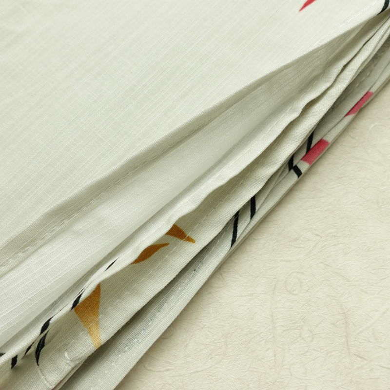 新品 浴衣 滝流れ織 国内染色 国内加工 女性用 綿 グレー 木の葉・植物 しつけ糸付き 未使用品 ゆかた レトロ シック モダン しっとり_画像11