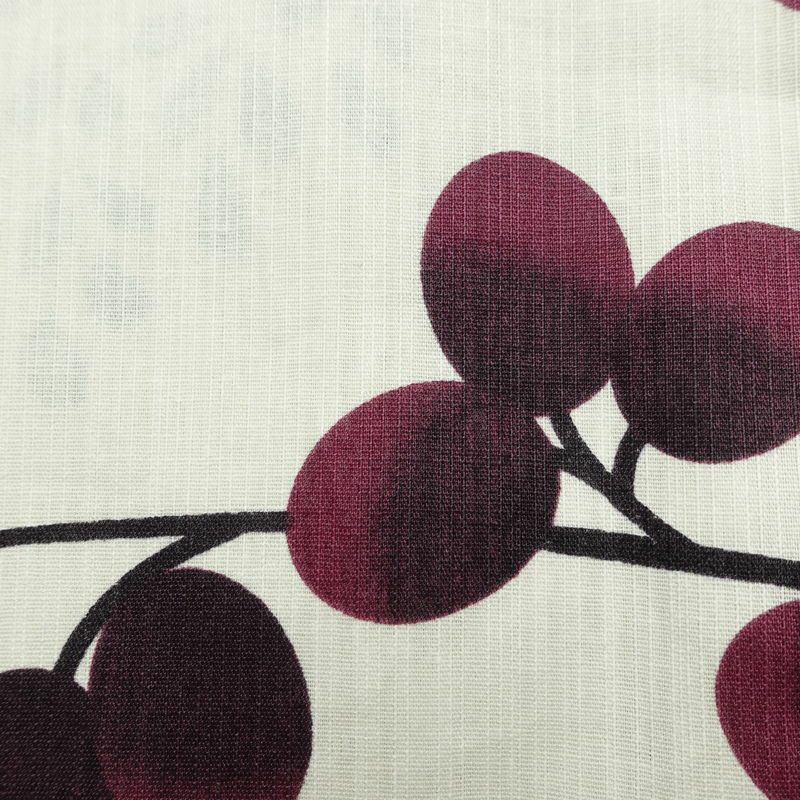 新品 浴衣 滝流れ織 国内染色 国内加工 女性用 綿 ミストホワイト 木の葉・植物 しつけ糸付き 未使用品 ゆかた 萩 レトロ シック モダン_画像5