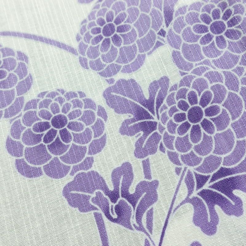 新品 浴衣 滝流れ織 国内染色 国内加工 女性用 綿 紺桔梗 木の葉・植物 しつけ糸付き 未使用品 ゆかた レトロ モダン しっとり 古典_画像4