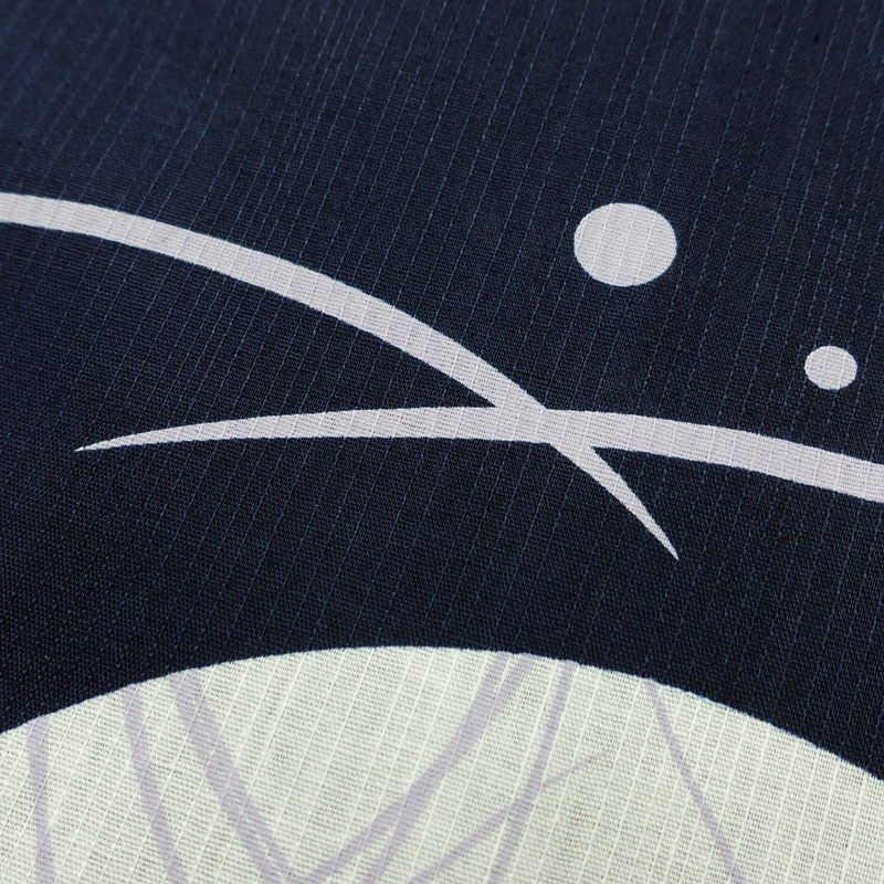 新品 浴衣 滝流れ織 国内染色 国内加工 女性用 綿 紺桔梗 木の葉・植物 しつけ糸付き 未使用品 ゆかた レトロ モダン しっとり 古典_画像6