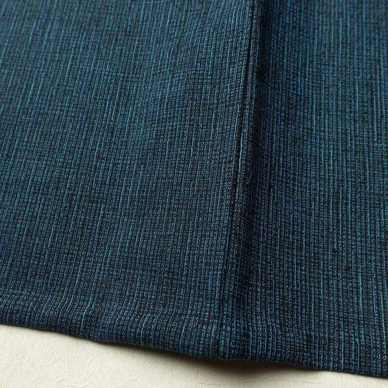 男性用 着物 良品 夏用 しつけ糸付き 混紡 その他の柄 単衣仕立て 身丈140cm 裄丈65cm リサイクル着物 着物 青・紺_画像11