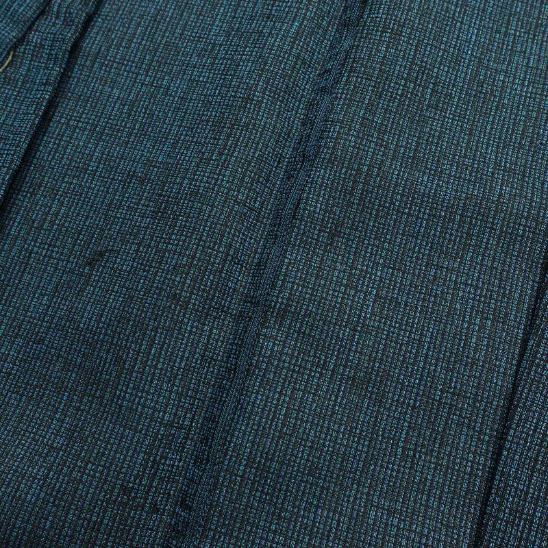 男性用 着物 良品 夏用 しつけ糸付き 混紡 その他の柄 単衣仕立て 身丈140cm 裄丈65cm リサイクル着物 着物 青・紺_画像17