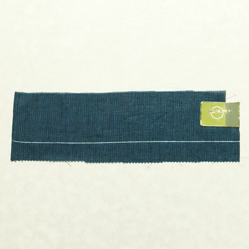 男性用 着物 良品 夏用 しつけ糸付き 混紡 その他の柄 単衣仕立て 身丈140cm 裄丈65cm リサイクル着物 着物 青・紺_画像20