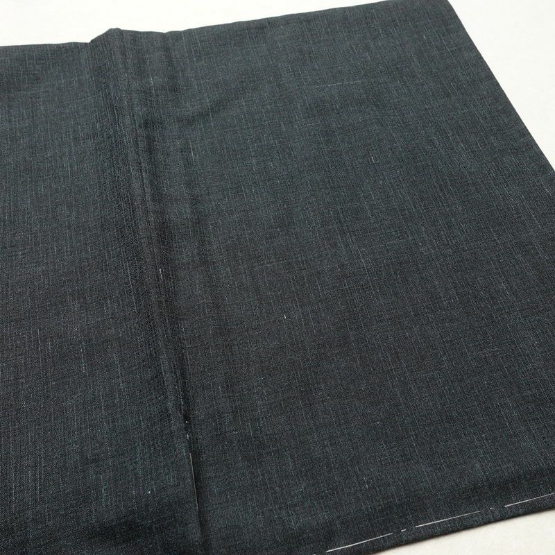 男性用 着物 美品 夏用 しつけ糸付き 正絹 無地 単衣仕立て 身丈140.5cm 裄丈66.5cm リサイクル着物 着物 未使用品 薄物 グレー_画像13