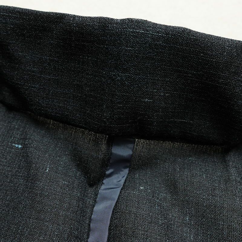 男性用 着物 美品 夏用 しつけ糸付き 正絹 無地 単衣仕立て 身丈140.5cm 裄丈66.5cm リサイクル着物 着物 未使用品 薄物 グレー_画像18