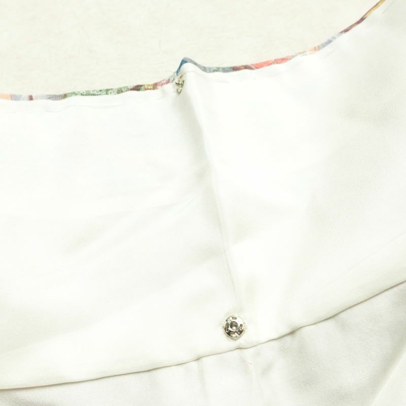 小紋 しつけ糸付き 総柄 正絹 風景柄 袷仕立て 身丈164.5cm 裄丈65cm リサイクル着物 着物 ピンク_画像18