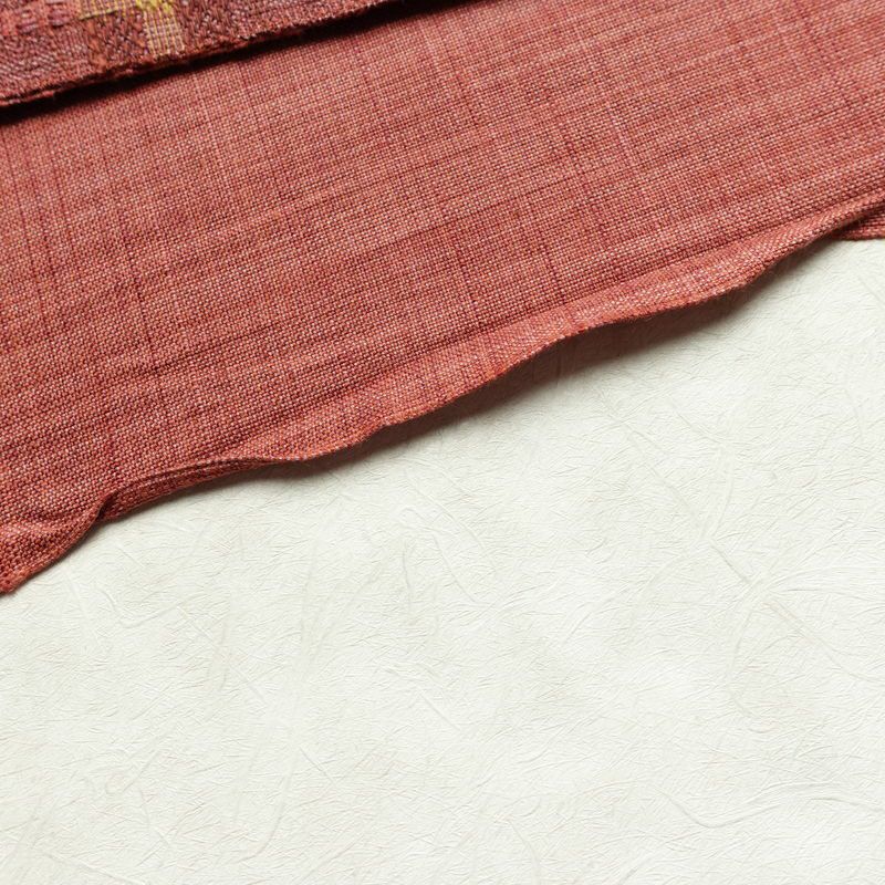 名古屋帯 六通柄 正絹 古典柄 通し仕立て なごや帯 リサイクル帯 帯 紬地 ピンク_画像12