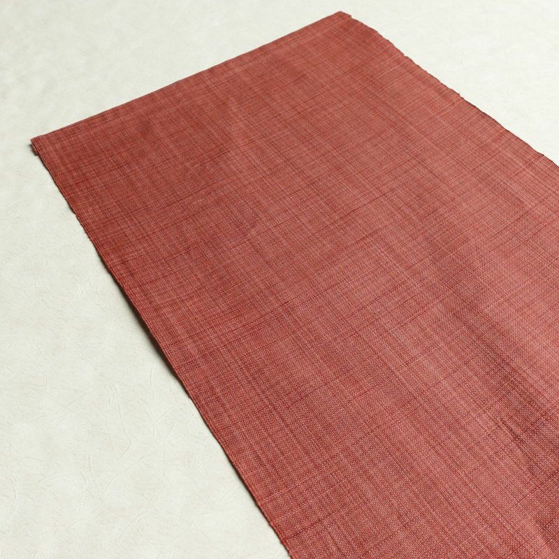 名古屋帯 六通柄 正絹 古典柄 通し仕立て なごや帯 リサイクル帯 帯 紬地 ピンク_画像17