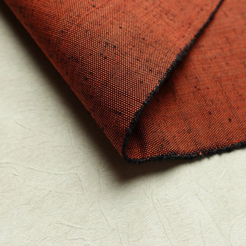 名古屋帯 太鼓柄 良品 正絹 幾何学柄・抽象柄 名古屋仕立て なごや帯 リサイクル帯 帯 紬地 赤・朱_画像10