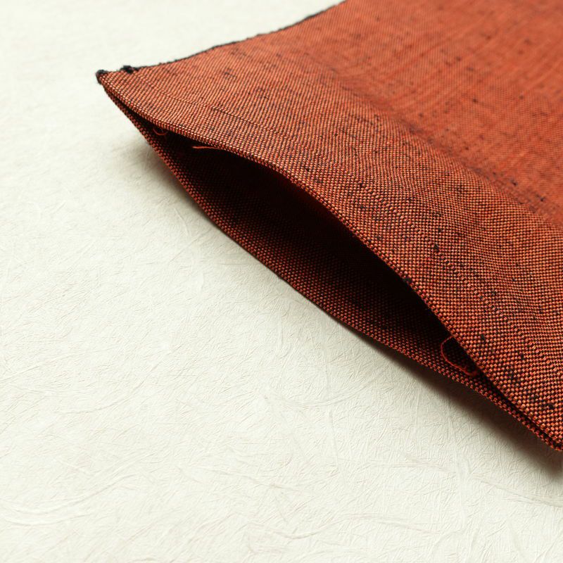 名古屋帯 太鼓柄 良品 正絹 幾何学柄・抽象柄 名古屋仕立て なごや帯 リサイクル帯 帯 紬地 赤・朱_画像16