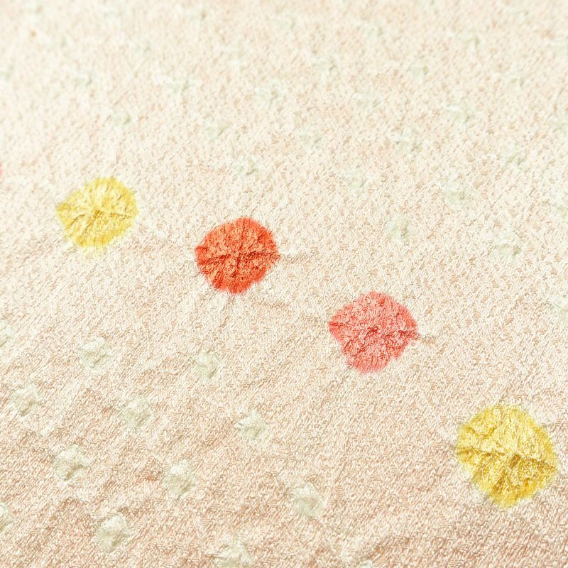 小紋 絞り 正絹 古典柄 袷仕立て 身丈160.5cm 裄丈66cm リサイクル着物 着物 ピンク_画像7