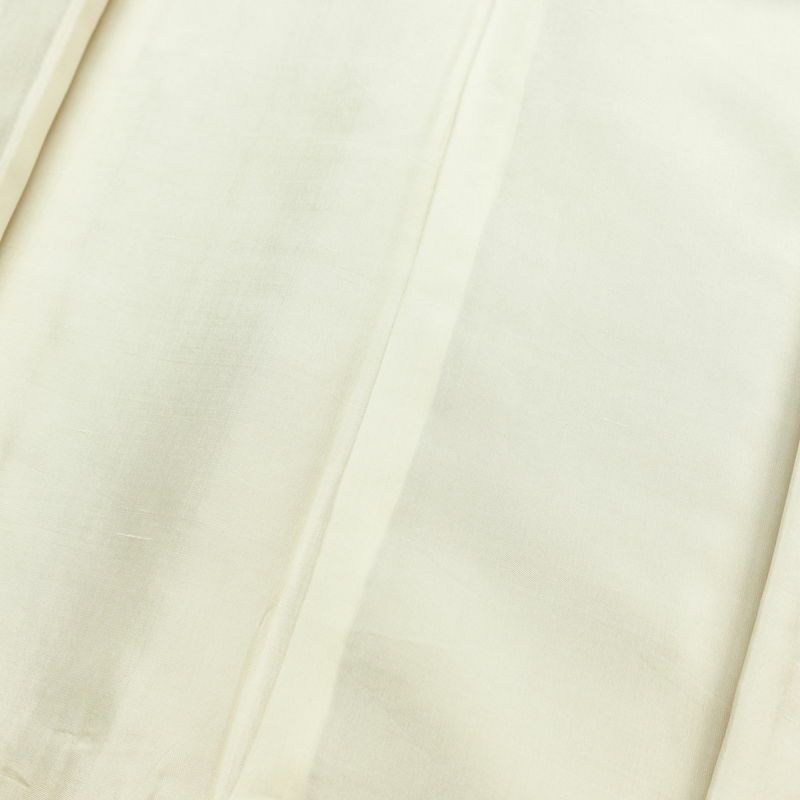 付け下げ 縮緬 一つ紋付き 正絹 木の葉・植物柄 袷仕立て 身丈159.5cm 裄丈64.5cm リサイクル着物 着物 刺繍 松 ベージュ_画像20