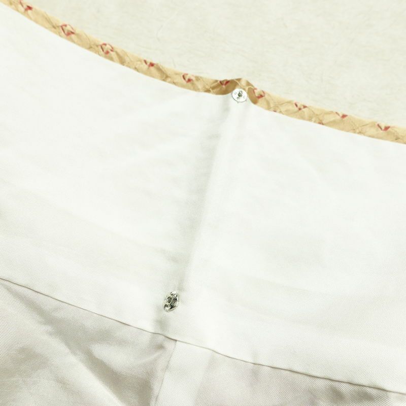 小紋 良品 絞り 正絹 古典柄 袷仕立て 身丈159cm 裄丈66.5cm リサイクル着物 着物 ベージュ_画像19