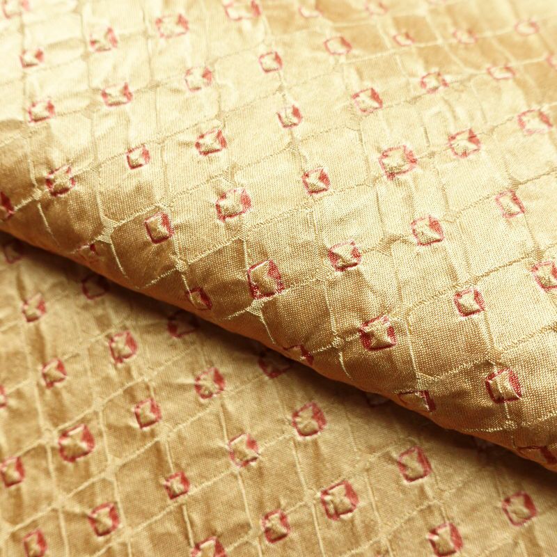 小紋 良品 絞り 正絹 古典柄 袷仕立て 身丈159cm 裄丈66.5cm リサイクル着物 着物 ベージュ_画像20