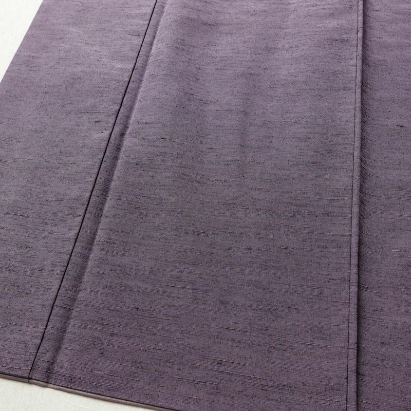 紬 正絹 無地 袷仕立て 身丈155.5cm 裄丈63.5cm リサイクル着物 一部しつけ糸付き 着物 紫・藤色_画像4
