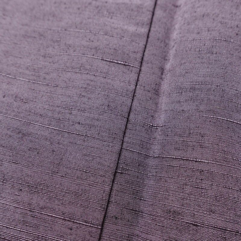 紬 正絹 無地 袷仕立て 身丈155.5cm 裄丈63.5cm リサイクル着物 一部しつけ糸付き 着物 紫・藤色_画像9