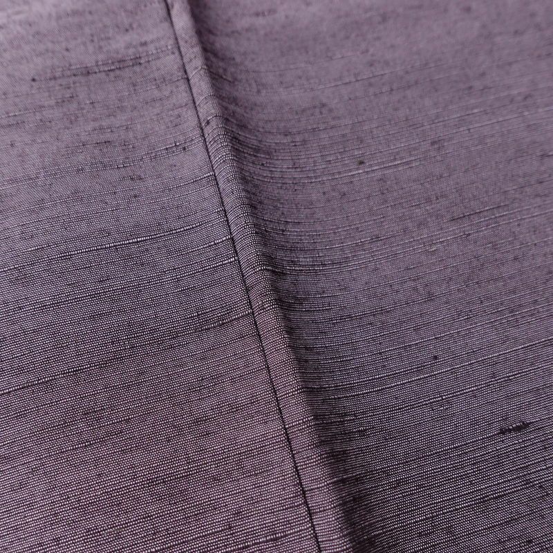 紬 正絹 無地 袷仕立て 身丈155.5cm 裄丈63.5cm リサイクル着物 一部しつけ糸付き 着物 紫・藤色_画像10