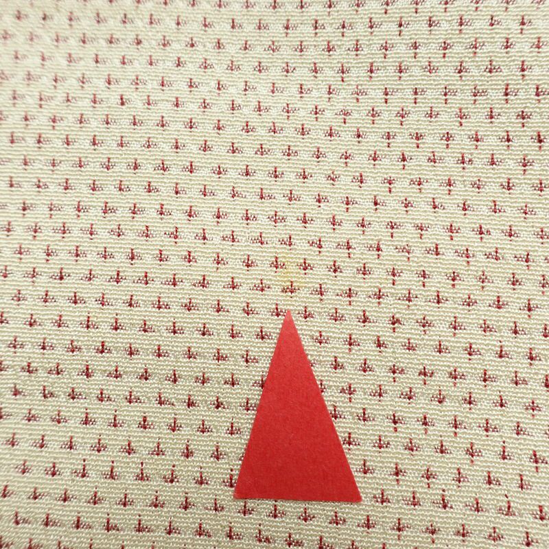 紬 しつけ糸付き 正絹 古典柄 袷仕立て 身丈158.5cm 裄丈65cm リサイクル着物 着物 クリーム_画像13