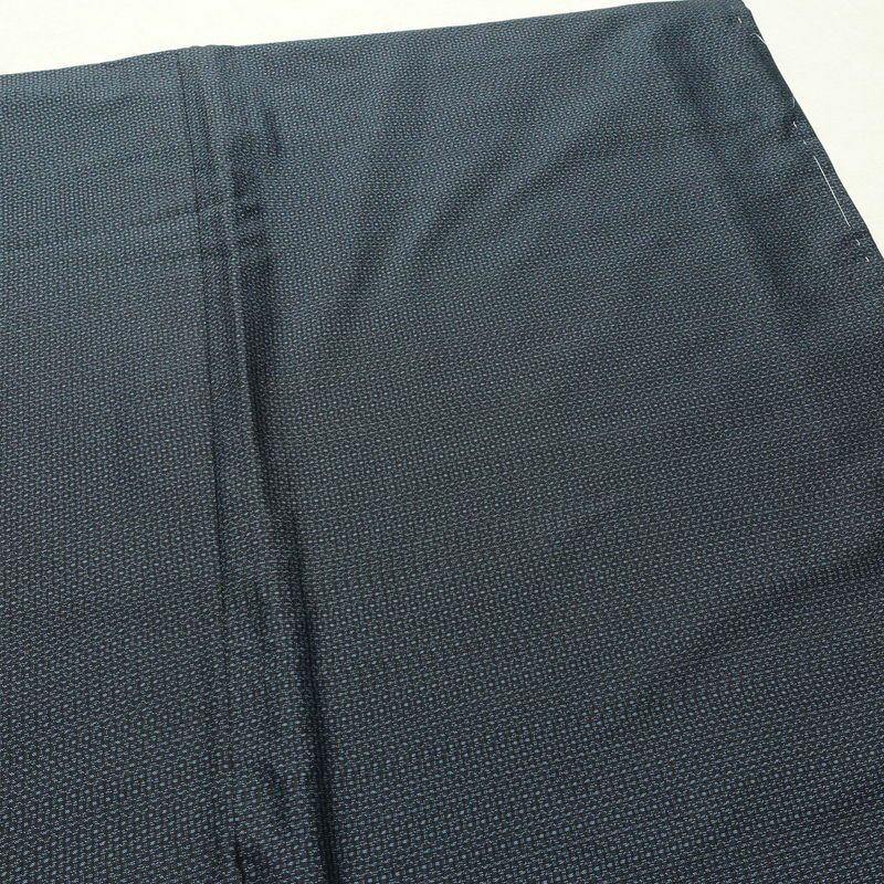 男性用 大島紬 着物 羽織 美品 しつけ糸付き アンサンブル 2点セット 正絹 亀甲柄 袷仕立て 身丈141cm 裄丈64.5cm リサイクル着物 着物 青・紺_画像12