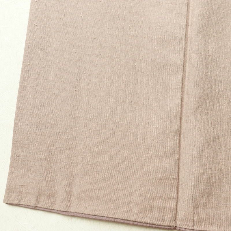 紬 バチ衿仕立て 正絹 無地 袷仕立て 身丈148cm 裄丈64cm リサイクル着物 着物 シンプル 小豆・エンジ_画像13