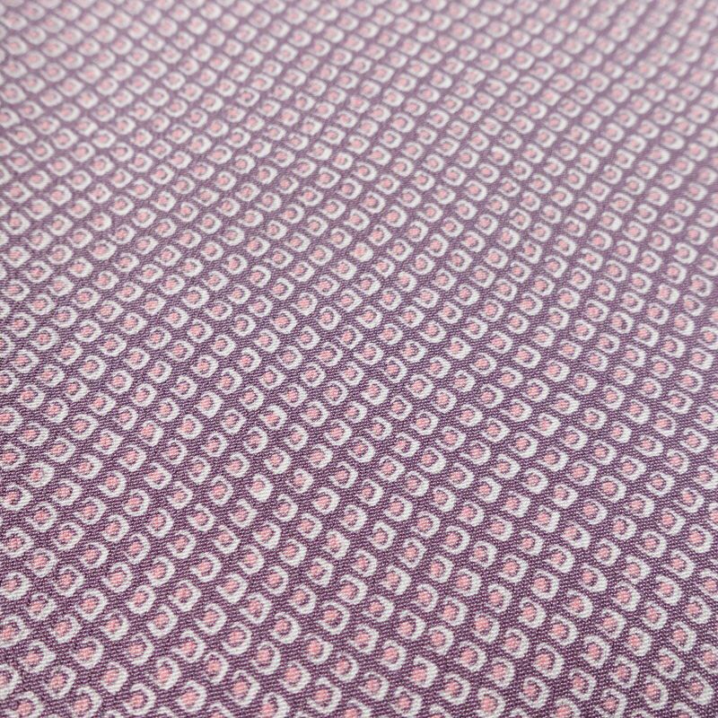 小紋 ポリエステル 古典柄 袷仕立て 身丈157cm 裄丈66.5cm リサイクル着物 着物 紫・藤色_画像8