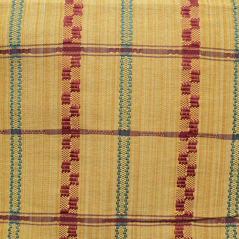 名古屋帯 全通柄 良品 正絹 チェック・格子柄 松葉仕立て なごや帯 リサイクル帯 帯 カジュアル 黄・黄土色_画像2