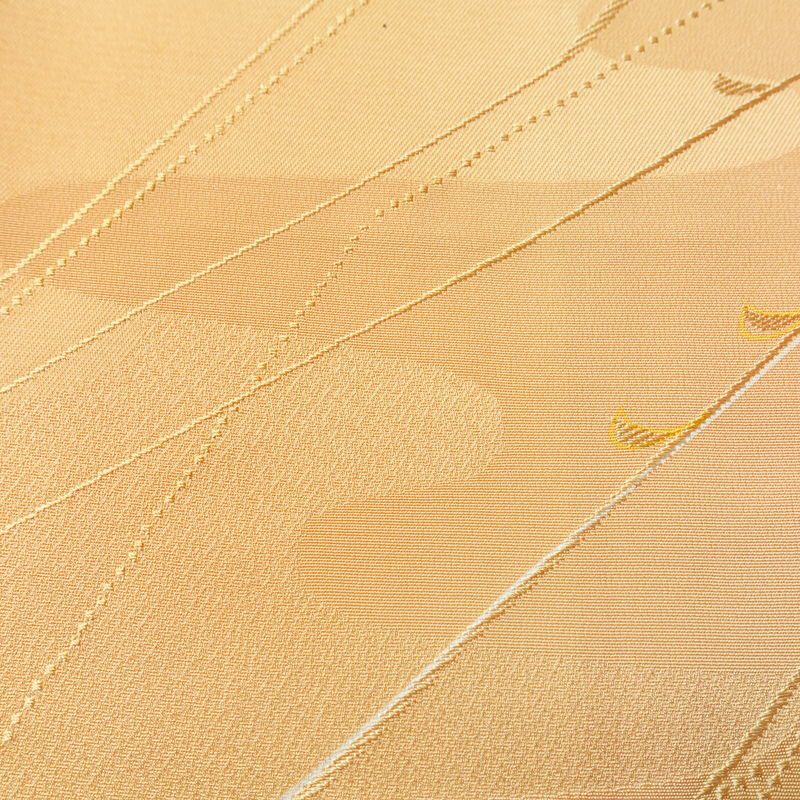 小紋 しつけ糸付き 正絹 古典柄 袷仕立て 身丈160.5cm 裄丈64cm リサイクル着物 着物 シンプル 橙_画像7