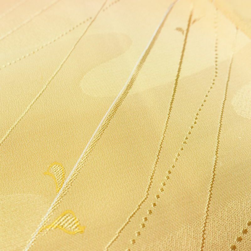 小紋 しつけ糸付き 正絹 古典柄 袷仕立て 身丈160.5cm 裄丈64cm リサイクル着物 着物 シンプル 橙_画像8