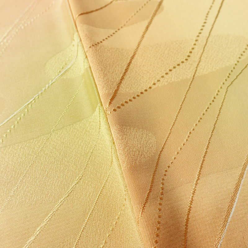 小紋 しつけ糸付き 正絹 古典柄 袷仕立て 身丈160.5cm 裄丈64cm リサイクル着物 着物 シンプル 橙_画像11