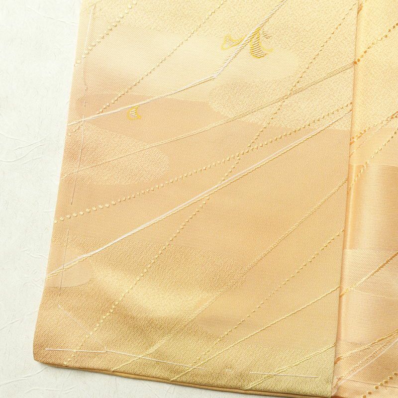 小紋 しつけ糸付き 正絹 古典柄 袷仕立て 身丈160.5cm 裄丈64cm リサイクル着物 着物 シンプル 橙_画像13