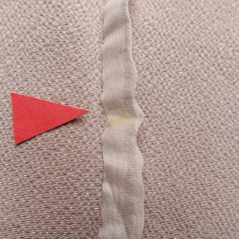 単衣 小紋 縮緬 正絹 花柄 単衣仕立て 飛び柄 身丈153cm 裄丈62.5cm 上品 くすみピンク ピンク_画像20