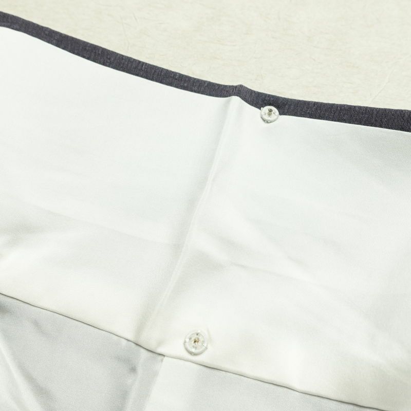 付け下げ 美品 落款入り しつけ糸付き 正絹 人物・動物柄 袷仕立て 身丈148cm 裄丈61.5cm リサイクル着物 着物 箔 紫・藤色_画像21