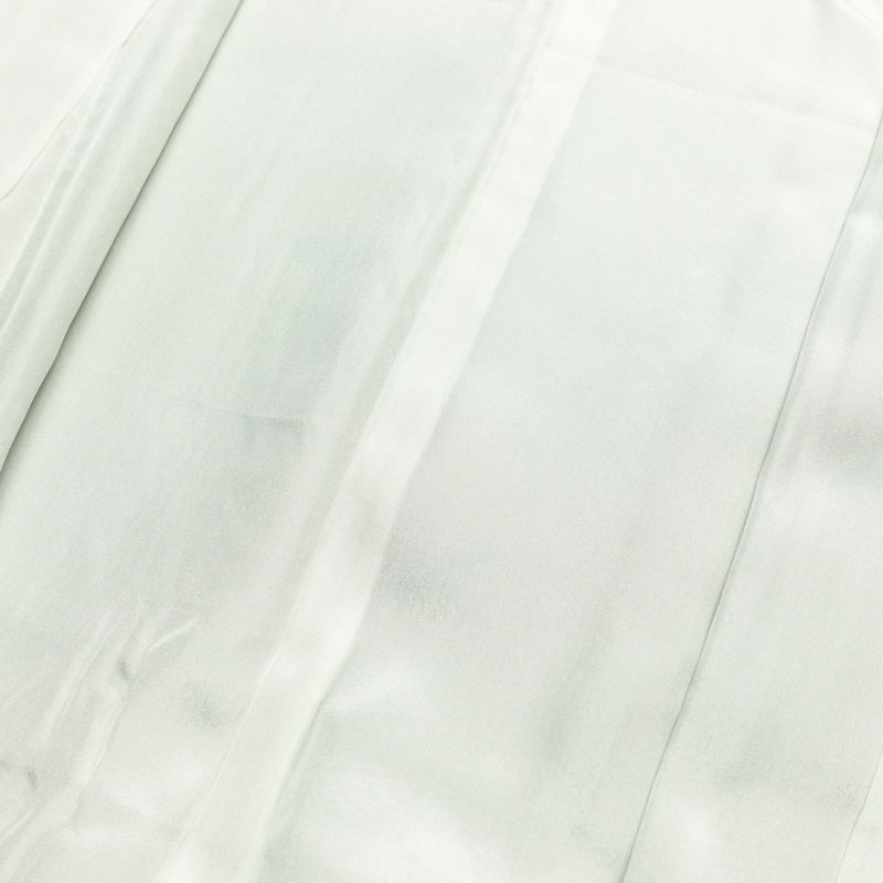 小紋 良品 しつけ糸付き 縮緬 正絹 花柄 袷仕立て 身丈157.5cm 裄丈66.5cm リサイクル着物 着物 金彩 緑・うぐいす色_画像18